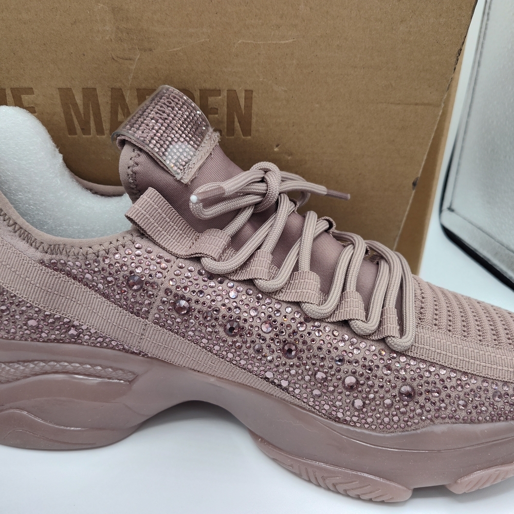 Steve Madden Blush Rhinestone Sneakers β Size 10, New in Box - Picture 3 of 4